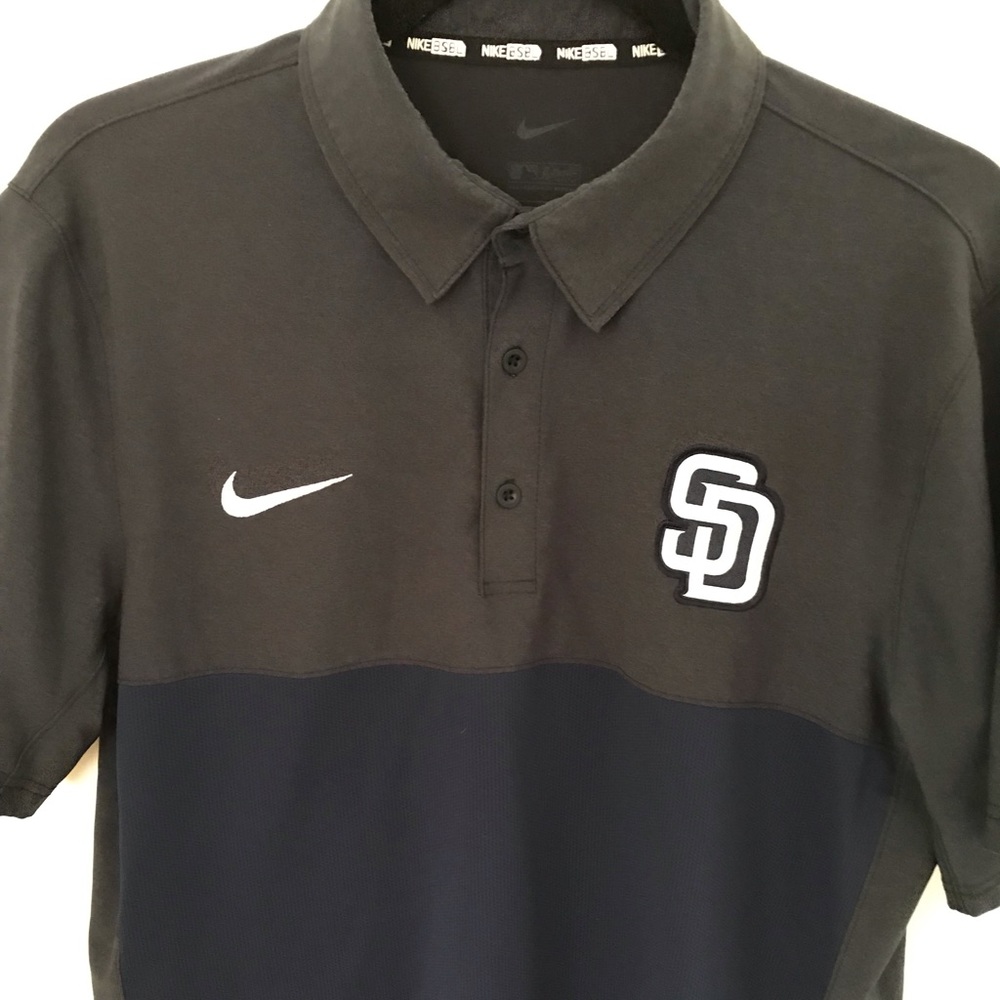 Nike Men's Black and Navy SD Polo Shirt